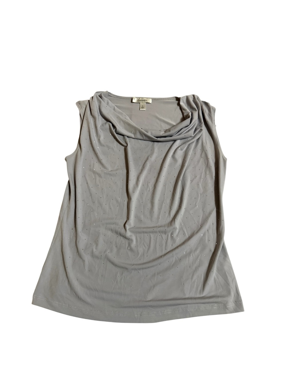 Dressbarn Grey Gem Cowl Neck Size S